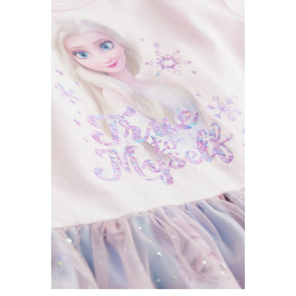 Girls Printed Cotton Tulle Skirt Dress Disney Elsa Frozen Kids H&M 6-8 years M - Picture 2 of 2